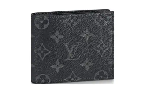 LOUIS VUITTON Marco Canvas With Leather Wallet Men's Black Gray