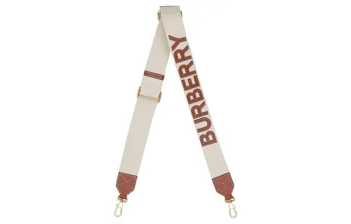 Burberry Cow Leather Bag Straps Unisex Beige/Tan