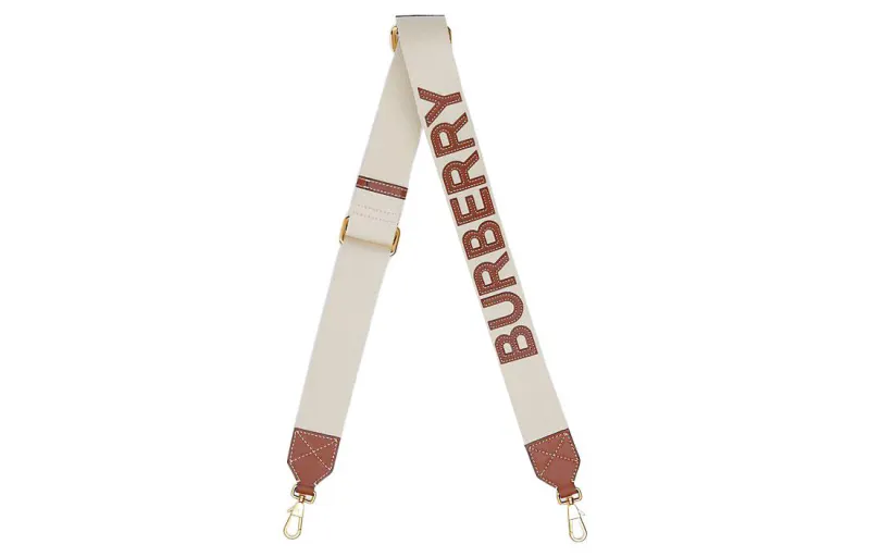 Burberry Cow Leather Bag Straps Unisex Beige/Tan