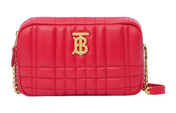 Burberry Lola Bag Lambskin Camera Bag, Shoulder Bag, Crossbody Bag Small Women's Bright Red