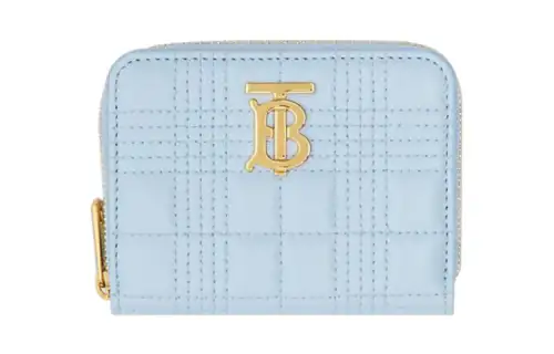 Burberry Lola Bag Lambskin Wallet Women's Light Blue