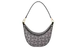 LOEWE Luna Anagram Jacquard With Classic Calfskin Hobo Bag, Handbag, Shoulder Bag Women's Marine Blue/Black