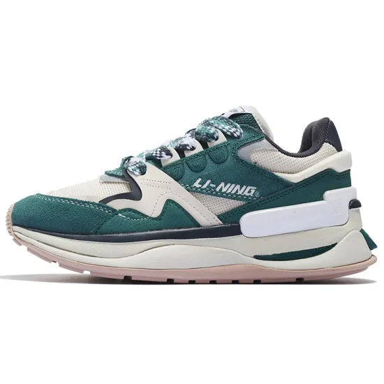 LINING 001 Innocence V2 Casual Shoes Women's Low-Top Pearl White/Blue Spruce Green/Ebony Black