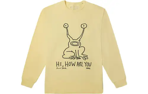 Vans x JOHNSTON Drop Shoulder Sleeve T Shirt Unisex Yellow