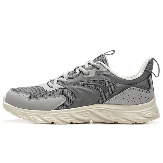 ANTA Running Shoes Men Low-Top Cloudy Gray/Sandstorm Gray
