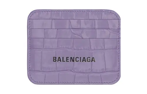 Balenciaga Cow Leather Card Holder Card Holder Women's Light Purple