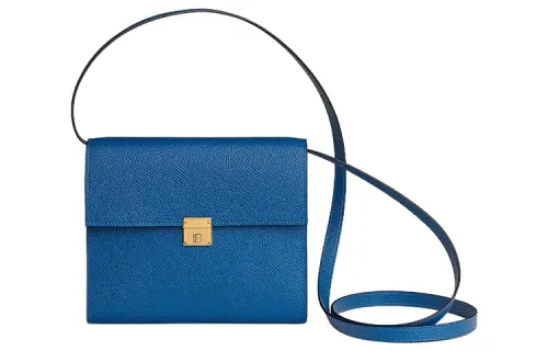 HERMES Clic Epsom Leather Shoulder Bag, Crossbody Bag Women's French Blue/Sapphire Blue