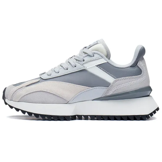 LINING Casual Shoes Women's Low-Top Stone Gray/Microcrystalline Gray/Ecru