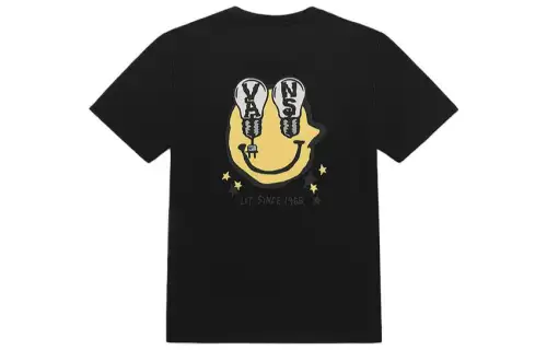 Vans T Shirts Unisex Black Crew Neck Moderate Straight Fit