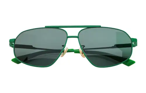 Bottega Veneta Aviator Style Metal Sunglasses