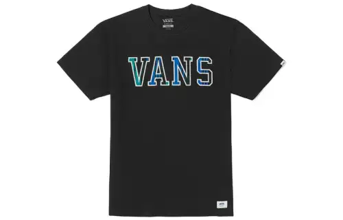Vans T Shirts Unisex Black Crew Neck Moderate Straight Fit