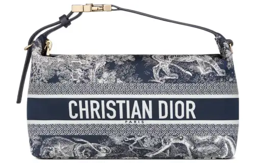 DIOR Travel Technical Fabric Clutch Medium Women's Blue