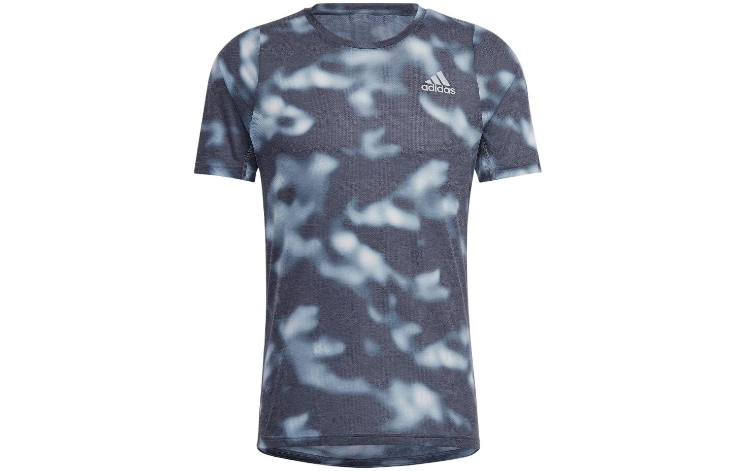 Adidas Run Icons 3 Bar Allover Print Running Tee