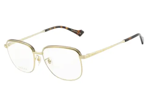 GUCCI Metal Square Prescription Glasses Unisex