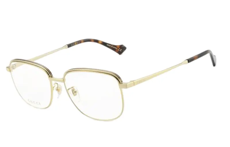 GUCCI Metal Square Prescription Glasses Unisex