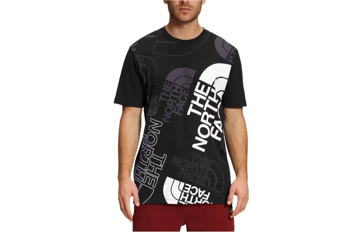 THE NORTH FACE T-Shirts Men's Black Crew Neck Moderate Straight Fit