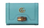 GUCCI Diana Leather Wallet Medium Women's Light Blue
