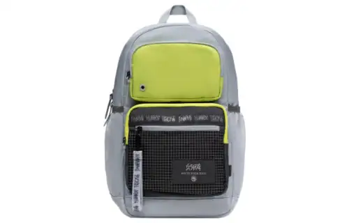 Li Ning Polyester Backpack Regular Men's Ecru/Fluorescent Ice Green