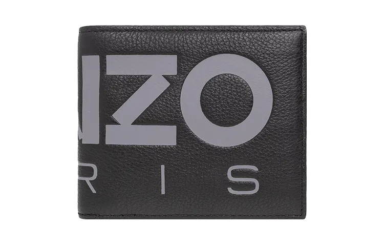 KENZO Cow Leather Wallet Men's Black