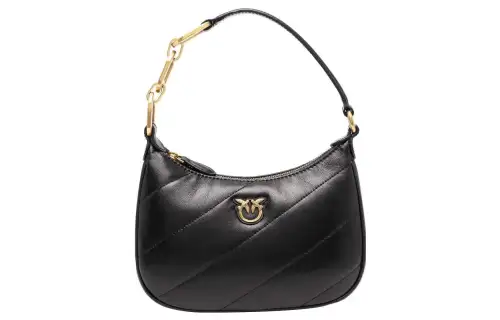 PINKO Sheepskin Tote Bag, Shopping Bag, Shoulder Bag, Handbag, Shoulder Bag Women's Black