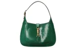 GUCCI Jackie 1961 Python Skin Crescent Shoulder Bag Shoulder Bag Women's Green