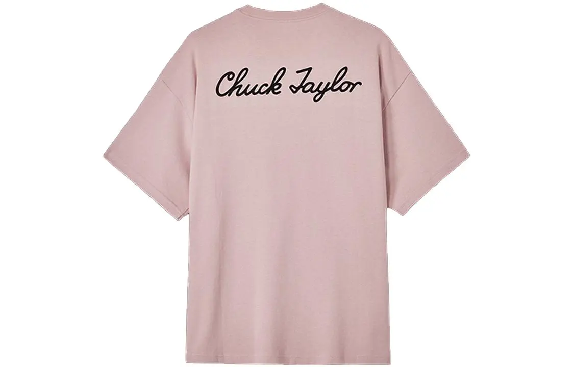 Converse T-Shirts Unisex Pink Crew Neck Moderate