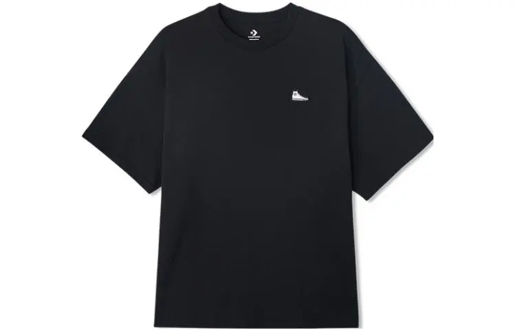 Converse T Shirts Men's Black Crew Neck Moderate Straight Fit