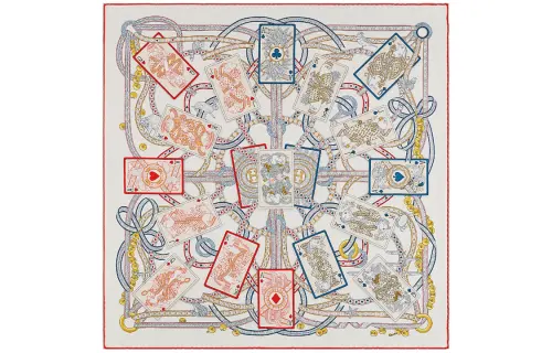 HERMES 2020 2024 Dame De Couer Silk Scarf Scarves