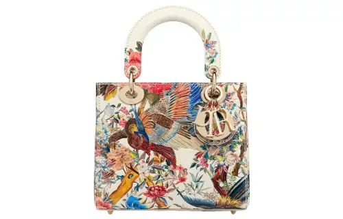 DIOR Lady Dior Cow Leather Handbag Shoulder Bag, Crossbody Bag, Handbag Small Women's Milk White