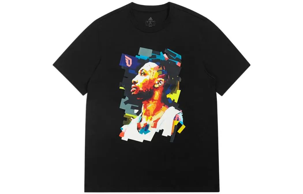 Adidas T-Shirts Men's Black Crew Neck Moderate