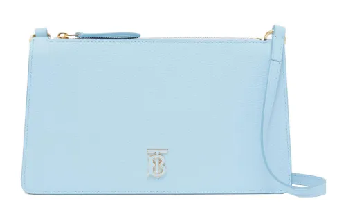Burberry Calfskin Storage Bag Handbag, Shoulder Bag Women's Light Blue