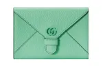 GUCCI Marmont Leather Wallet, Card Holder Women's Mint Green