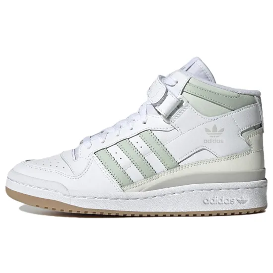 Adidas Originals FORUM Skateboard Shoes Women's Mid-top White/green