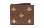 GUCCI Leather Card Holder Wallet Men's Brown