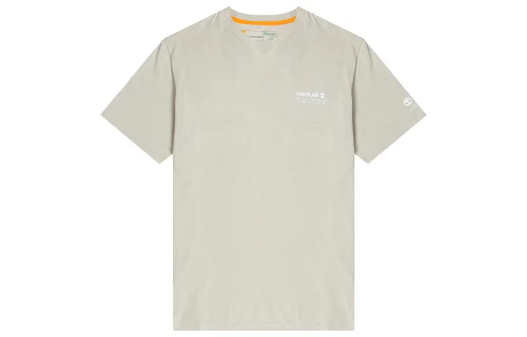 Timberland T-Shirts Men's Taupe Crew Neck Moderate Straight Fit