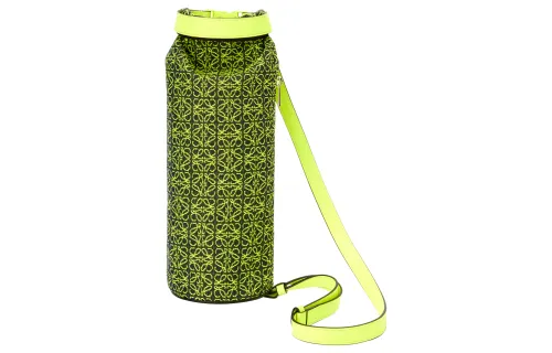 LOEWE Jacquard Fabric And Cow Leather Portable Crossbody Bag, Shoulder Bag Men's Neon Green