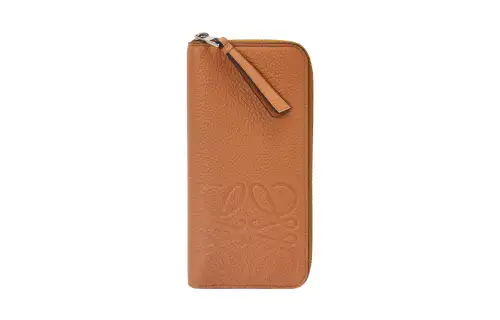 LOEWE Grain Calfskin Wallet Men's Tan