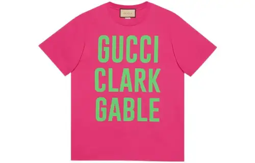 GUCCI SS22 T Shirt Men's Bright Pink