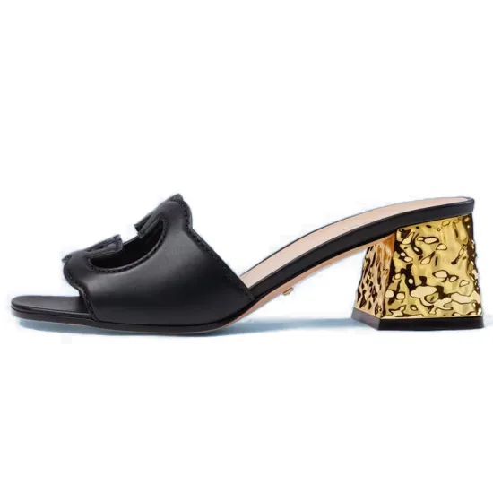 GUCCI Interlocking Slide Slippers Women's Black