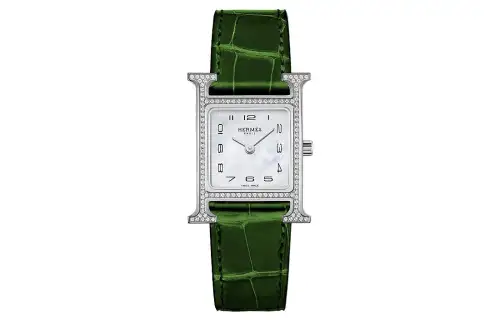 HERMES Wrist Watches Quartz Movement Leather Strap White Dial Women's Watch W055782WW00
