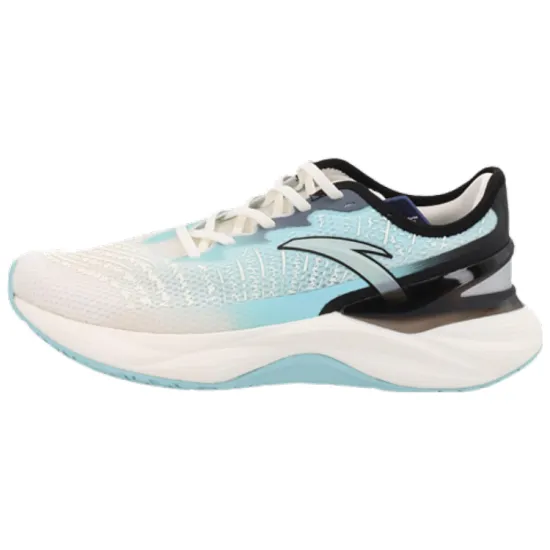 ANTA Tron 2.0 Running Shoes Men Low-Top Ivory White Black/River Water Blue