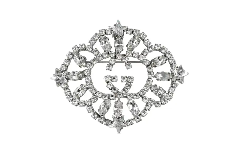 GUCCI Metal Brooches Women's Silver
