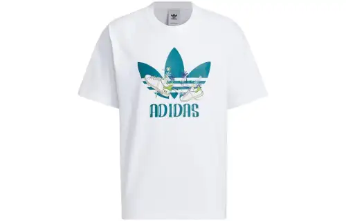 Adidas Originals Drop Shoulder Sleeve T Shirt Unisex White