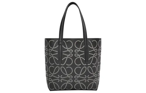 LOEWE Classic Cow Leather Tote Bag, Shopping Bag, Handbag Men's Black