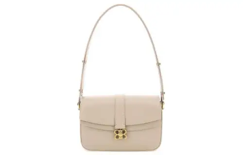 Balenciaga Classic Cow Leather Shoulder Bag Small Women's Ecru