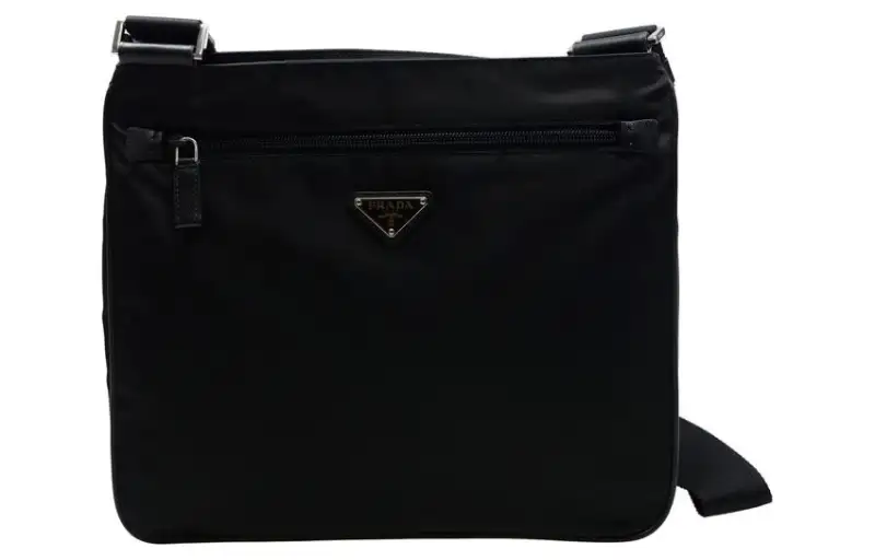 PRADA Nylon Messenger Bag, Shoulder Bag, Crossbody Bag Regular Men's Black