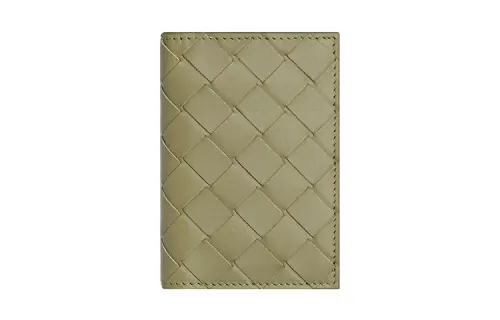 Bottega Veneta Calfskin Card Holder Men's Gray