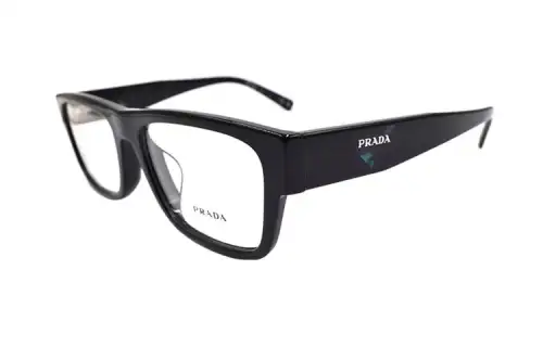 PRADA Rectangular Eyeglass Frames Men's Black