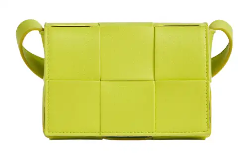 Bottega Veneta Cassette Mini Intreccio Acid Kiwi