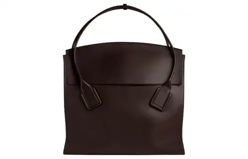 Bottega Veneta ARCO Calfskin One Shoulder Handbag Men's Brown